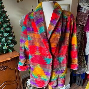 Colorful Aztec Faur Fur by Donny Brooke